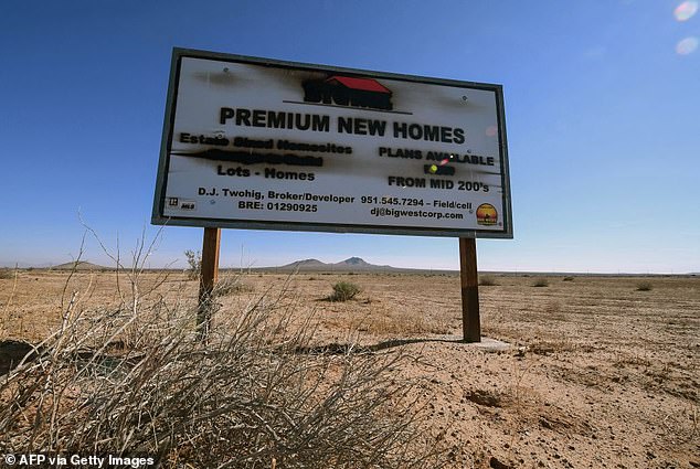 The ghost town would become the Golden State's third-largest city based on its 203 square miles (203 square kilometers), but 65 years after it was created to become a thriving metropolis, it remains largely barren.