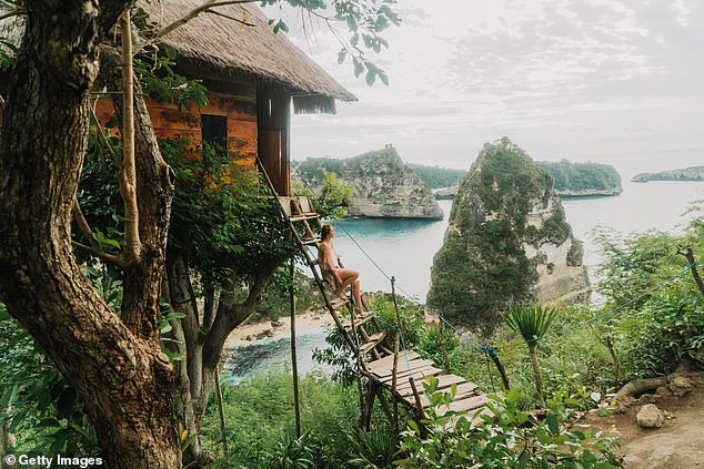 Australians keen to get to Bali can get return flights from the Gold Coast or Adelaide for just $449 during Virgin's Black Friday mega sale (pictured, Nusa Penida in Bali)