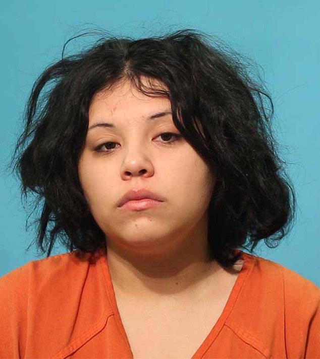 Julianna Espino, 18, (pictured) was charged with tampering with evidence and making a false statement to an officer