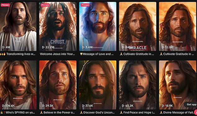 Jesus made his way onto TikTok, garnering more than nine million likes on 70 videos