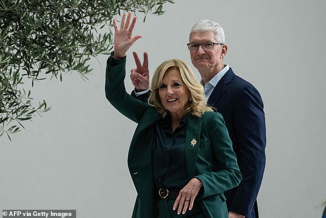 Jill Biden and Apple CEO Tim Cook host an event on mental health