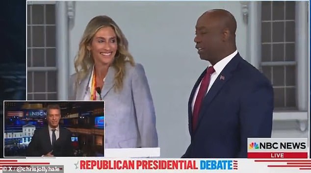 Tim Scott has revealed that the mystery woman he brought on stage at the end of the debate was his girlfriend.