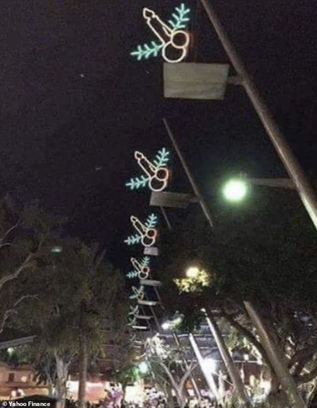 People from all over the world have taken to Reddit to share the hilarious festive fails they've come across, and Yahoo rounded up the best into a gallery.  Including Christmas lights, in Greece, which caused people to do a second take due to their unintentionally phallic nature