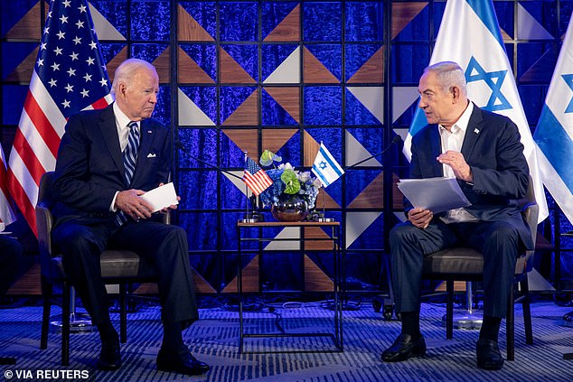 President Joe Biden is facing a growing backlash from his own staffers over his support for Israeli Prime Minister Benjamin Netanyahu