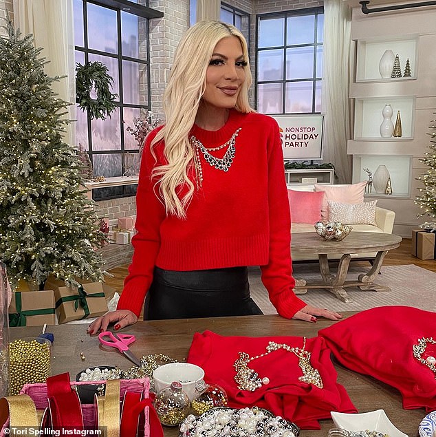 The actress was seen on QVC earlier this year promoting several holiday-themed products