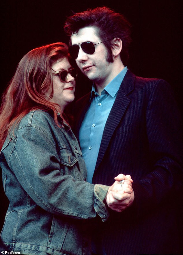 The late Shane MacGowan pictured with Kirsty MacColl who died in December 2000.  The pair sang together in the hit The Fairytale of New York