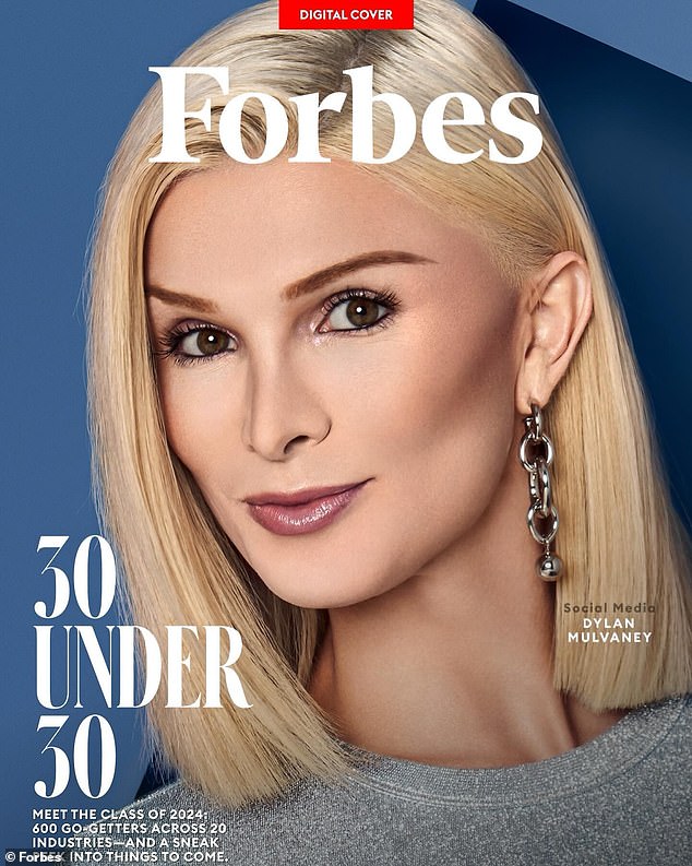 Dylan Mulvaney, 26, is on the digital cover of the Forbes '30 Under 30' list