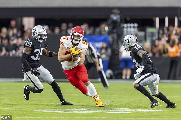 Kelce became the fastest tight end ever to reach 11,000 yards, doing so in his 154th game