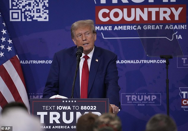 Trump addressed the claims Saturday at a campaign rally in Fort Dodge, Iowa