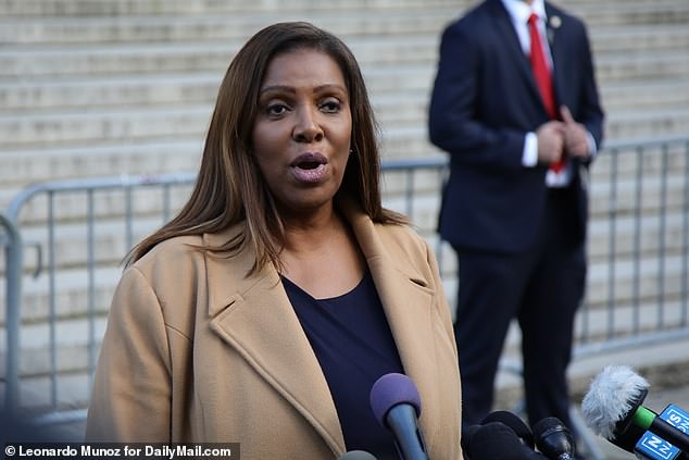 Attorney General Letitia James, seen here, said Uber will pay $290 million and Lyft $38 million to resolve an investigation by her office