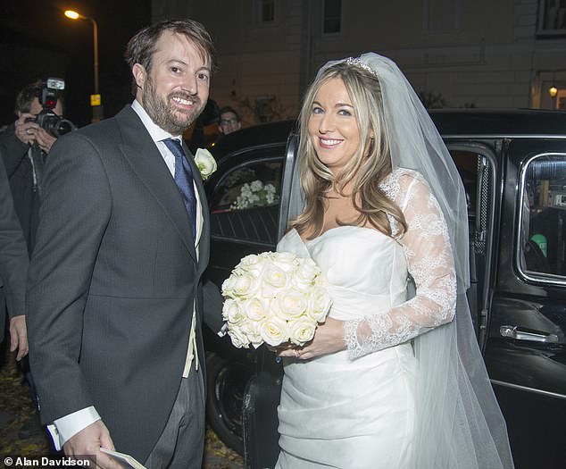 Big day: The couple married in 2012 at St. Peter's Church in Belsize Park, north London, with David's comedy partner Robert Webb as best man