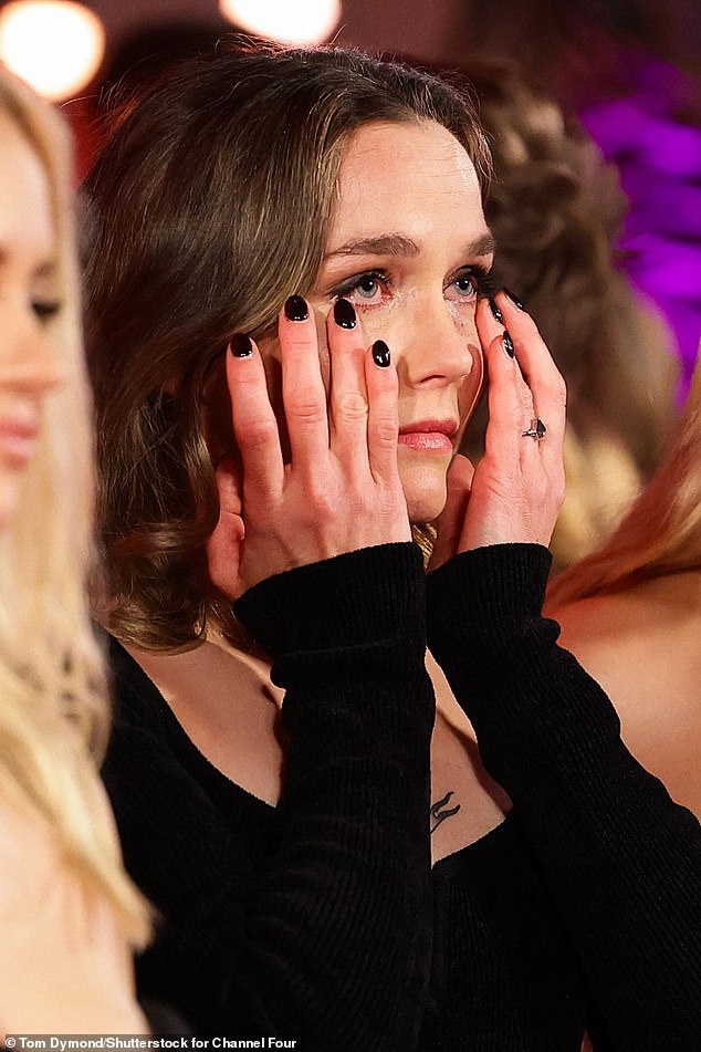 Moving: Victoria Pendleton, 43, broke down in tears as she shared her touching tattoo tribute to her late twin brother on Friday