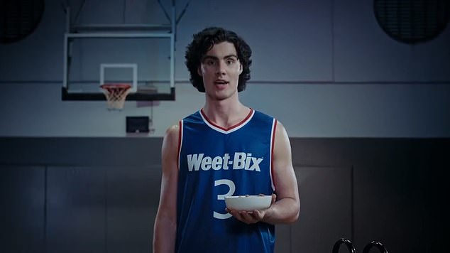 Giddey was one of the faces of Weet-Bix until news of his alleged relationship broke and the company behind the popular breakfast cereal removed him from their social media platforms.