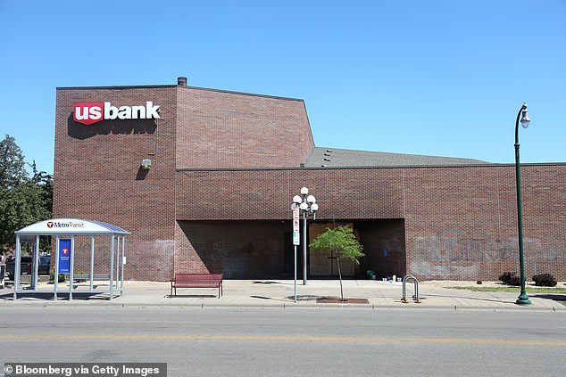 The U.S. Bank filed to close seven branches last week, according to the OCC's weekly bulletin.  Pictured is a branch in Minnesota