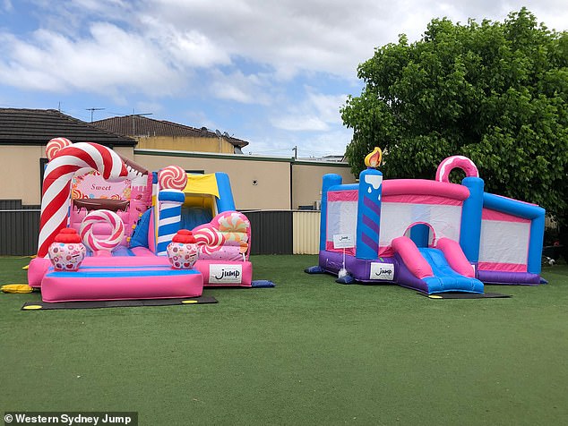 The Instagram account for Western Sydney Jump (pictured), founded by corporate events planner Tanya Jones, shared a screenshot of a booking request from Masada College, a co-educational Jewish school in St Ives on Sydney's Upper North Shore (see below)