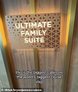 He recently went viral for giving a glimpse into the largest and most elite of those cabins: the 'Ultimate Family Suite'