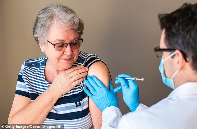 Experts say people over 75 should prioritize getting flu and Covid vaccination this year (stock image)