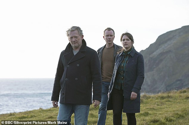 Missing addition: The eighth season of The Shetland Murder returns to the BBC tonight - but without DI Jimmy Perez, after Douglas Henshall (pictured: left) announced his departure from the show in 2022