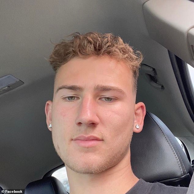 Ethan Davis, 23, (pictured) from the Central Coast, sent his ex-partner 85 messages in one night, culminating in him threatening to leak an intimate video of her, a court has heard