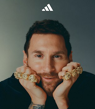 Messi posed in a series of photos for Adidas