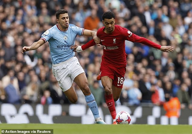 Manchester City hosts Liverpool on Saturday when the Premier League season resumes