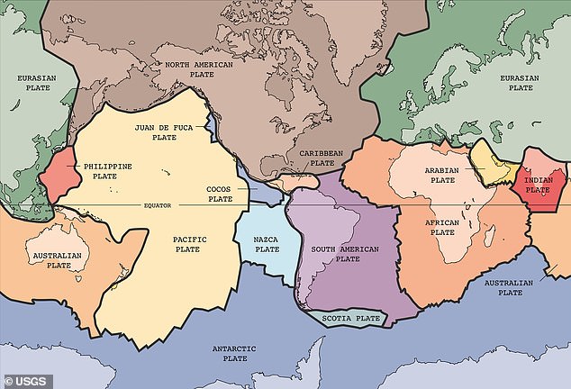 The Earth contains fifteen tectonic plates (pictured) that together shape the landscape we see around us today