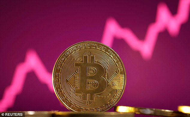 Turbulence: Having reached a record high price of $69,000 in late 2021, bitcoin's value plunged the following year.  But during 2023, it has more than doubled its price