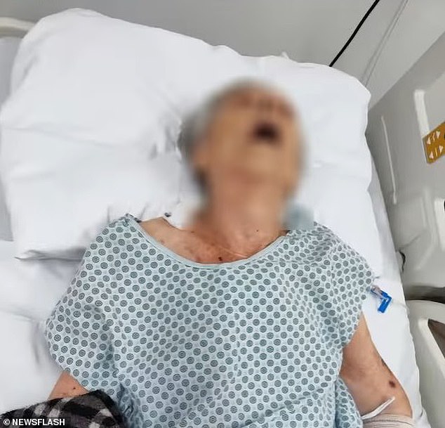 Photo shows Norma Silveira da Silva, 90, in hospital, undated