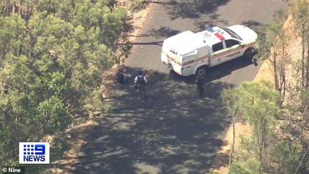 Police rushed to the scene in Wooroloo after reports a man had been shot