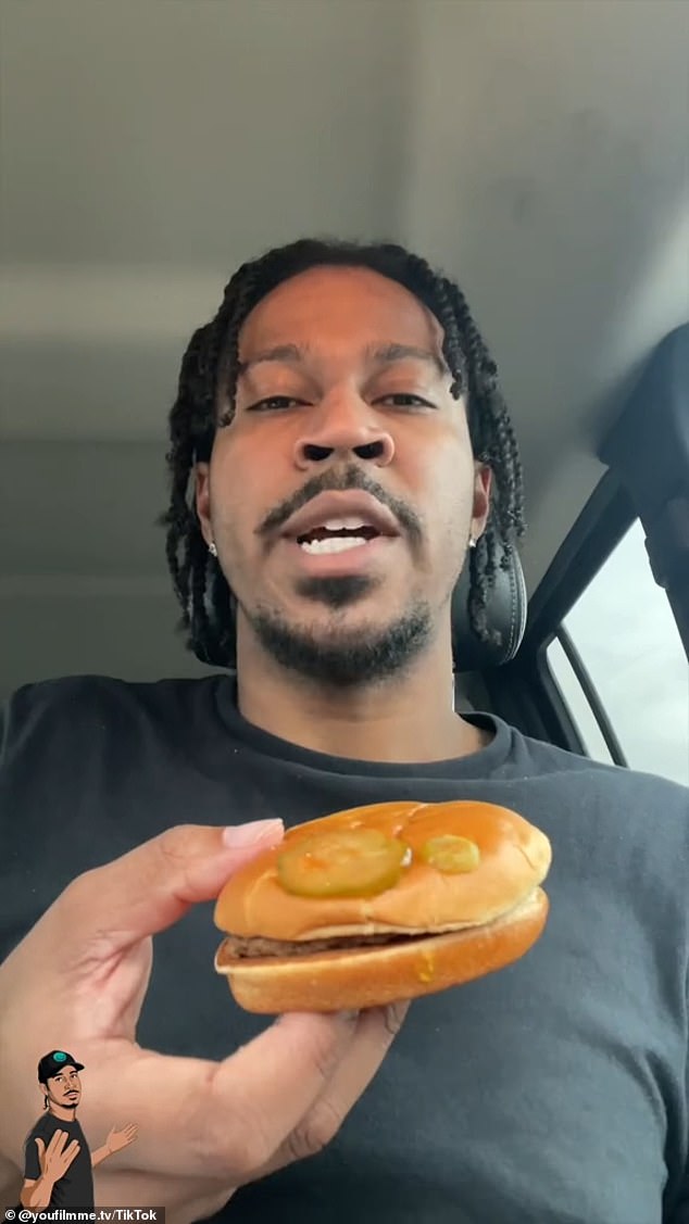 TikTok user @youfilmme.tv tried a McDonald's burger at one of their restaurants in Atlanta that he said tasted like 