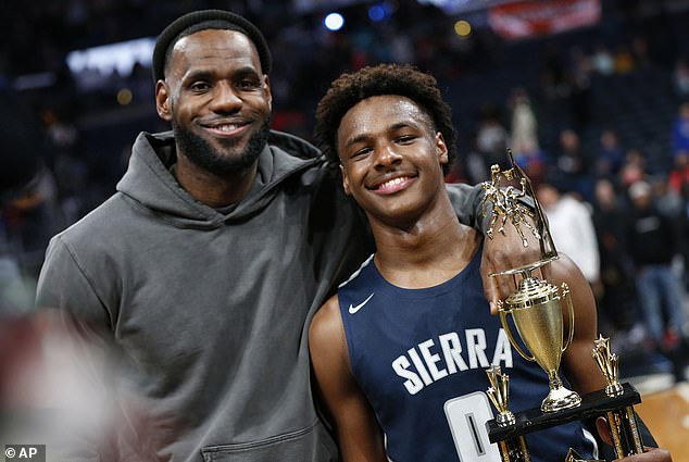 Bronny James is a McDonald's All-American, just like his father.  In July he suffered cardiac arrest