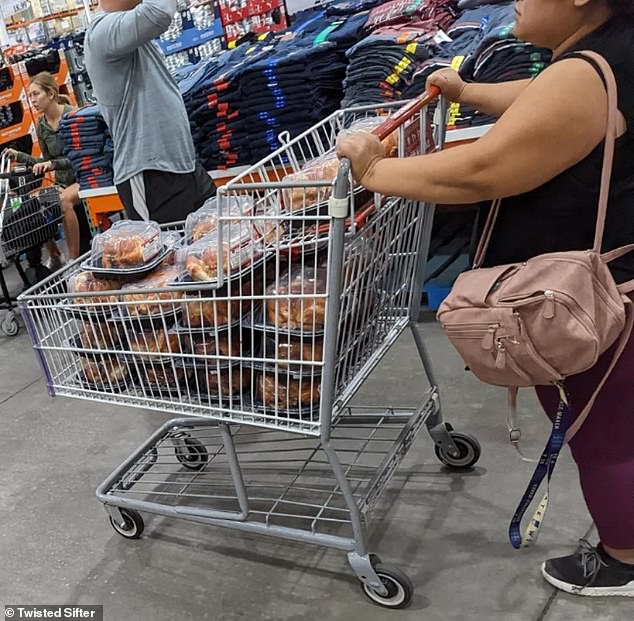 Chicken coop!  This woman left people in Costco, US, devastated when she grabbed a trolley full of rotisserie chickens