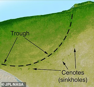 The impact, which left a six-mile-wide crater visible to this day, devastated the planet, shattering a hot cloud of dust, ash and steam and spreading 25 trillion metric tons of material into the atmosphere, some of it even escaping Earth's orbit.  .  The result was trillions of metric tons of dust clouds that precipitated a new ice age