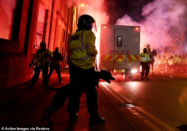 Police told the public to stay away from Witton Lane as the violence escalated