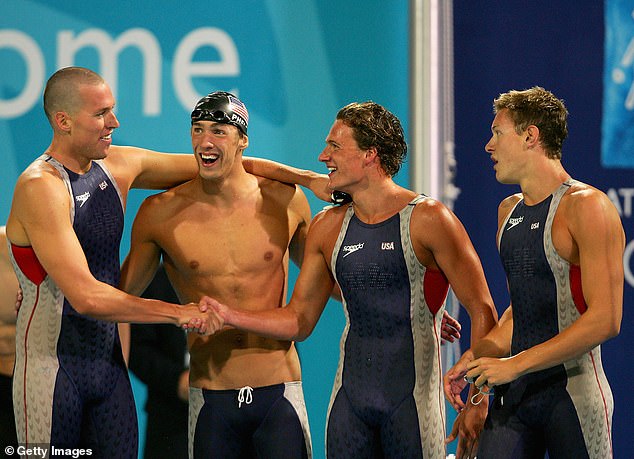 He was branded 'an American hero' after helping the US win gold in the 4x200m freestyle in Athens