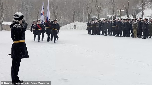 Russian elite troops of the 155th Separate Guards Marine Brigade, located in Vladivostok