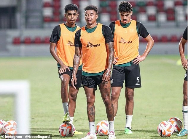 He has spent time training at both West Ham and Steven Gerrard's Al-Ettifaq (pictured)