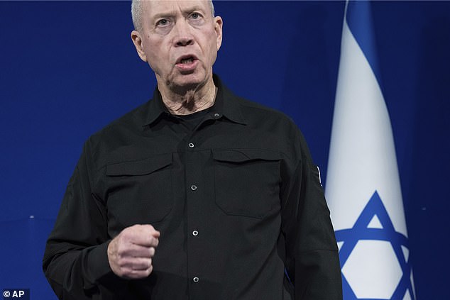 Israeli Defense Minister Yoav Gallant (pictured) said Hamas leaders are 'marked for death'