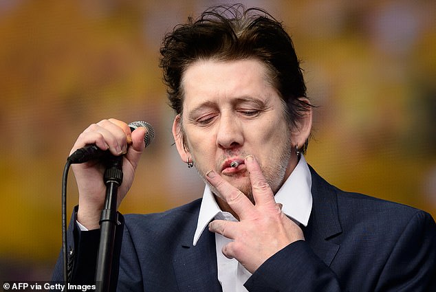 In the late 1970s, MacGowan was photographed at a Clash concert kissing his girlfriend.  When they were pulled apart, she had bitten his earlobe and his face was smeared with blood.