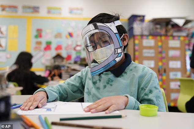 A student at a California school during the pandemic