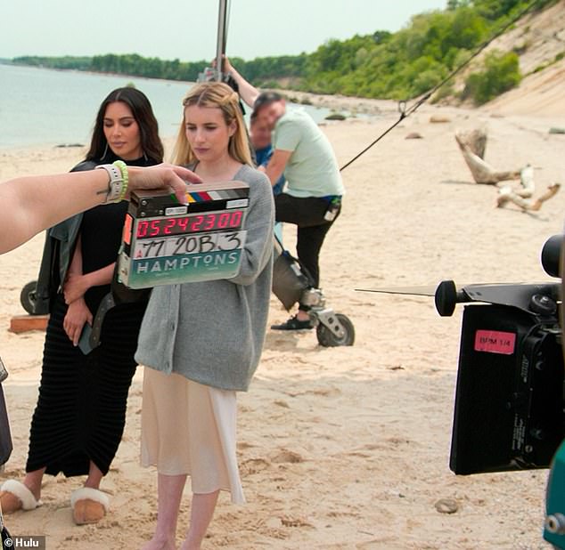 Kim was seen filming with Emma on the beach and the footage was broadcast on The Kardashians