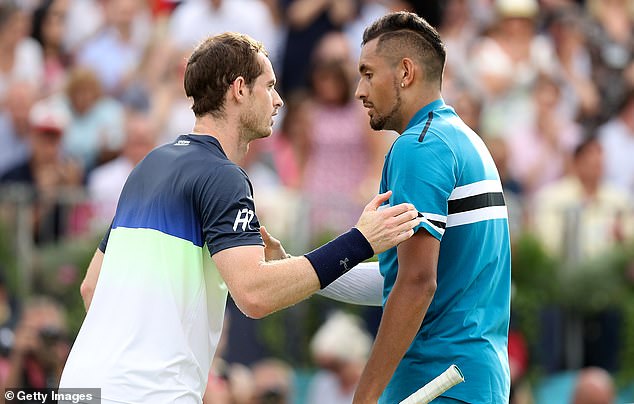 Nick Kyrgios has told how Andy Murray helped him through a dark period in his life