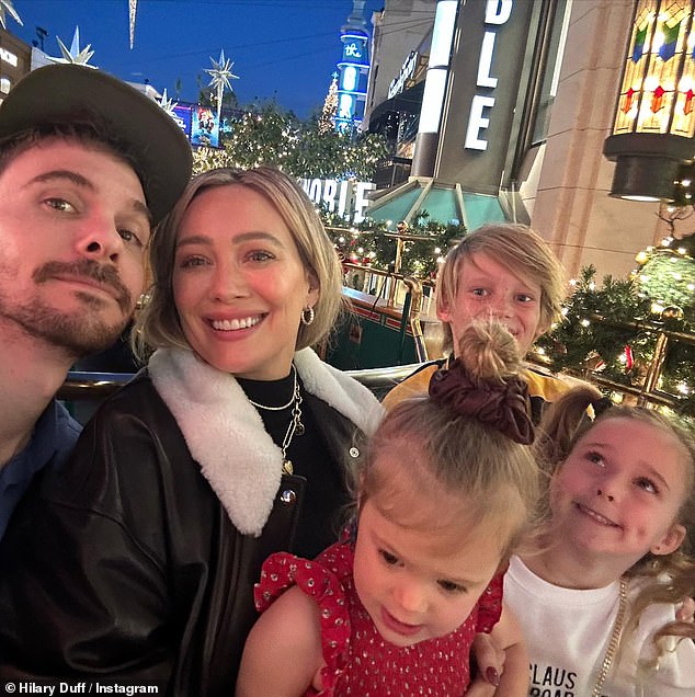 Duff and Koma are parents to daughters Banks Violet, five, and Mae James, two.  She shares her 11-year-old son Luca Cruz with her ex-husband