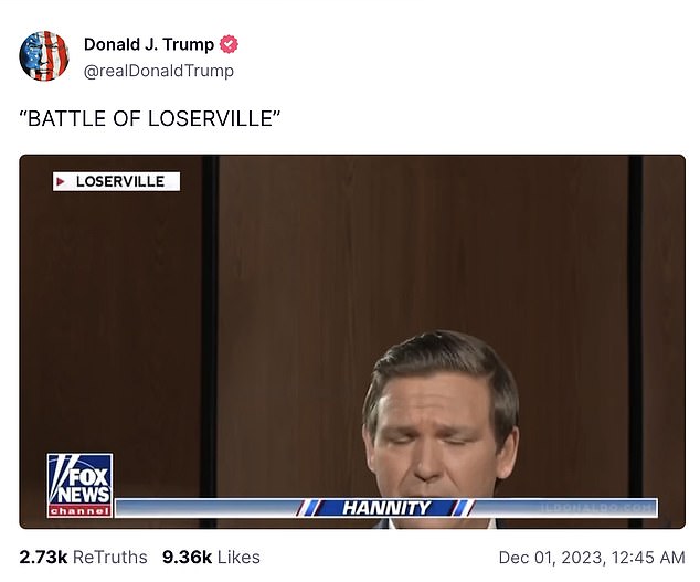 In the fake clip, Hannity asks DeSantis, 