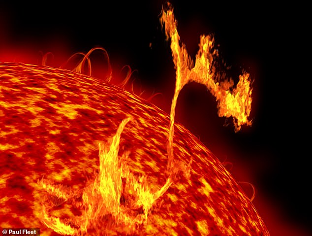 The Met Office said this week's display stems from a coronal mass ejection (CME) - a massive ejection of plasma from the Sun's corona, its outer layer (artistic depiction).