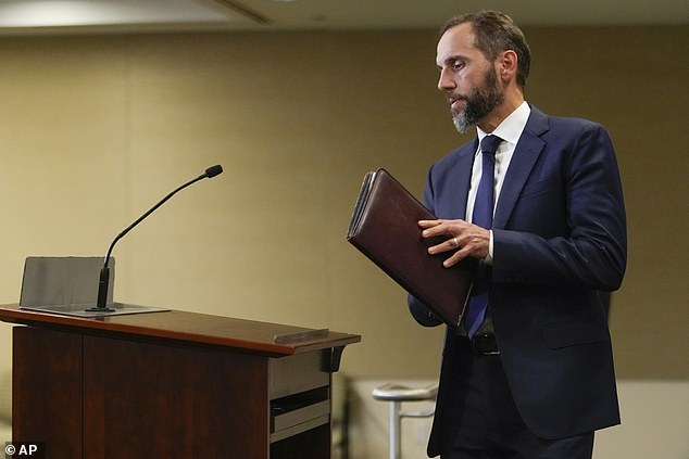 Special Counsel Jack Smith (above) accused Trump of unlawfully trying to overturn his 2020 election loss