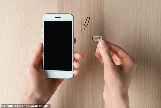 Revealing too much information online can put you at risk of Sim-Jacking attacks in which hackers move your phone number to a new sim card to intercept your calls and messages (stock image)