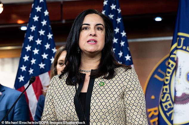 Santos targeted Republican Rep. Nicole Malliotakis (pictured) and accused her of 'questionable stock trading'