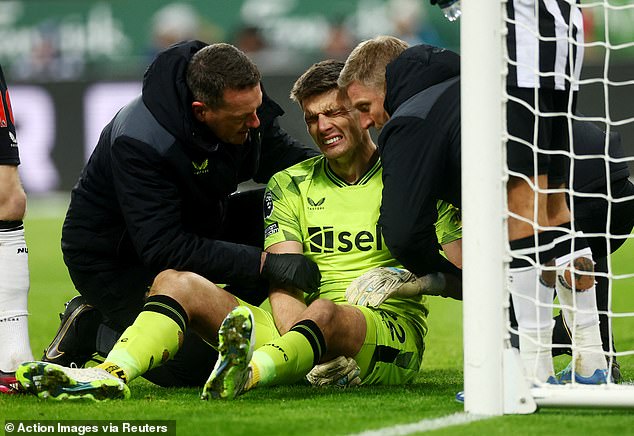 Nick Pope was subbed off late in the match to aggravate Eddie Howe's injury headache