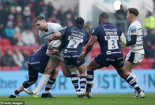 Bristol defeated Gloucester at Ashton Gate in a one-sided match in which they scored seven tries